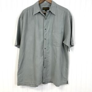 Vtg Timberland Mens Button Down Shirt Size L Linen Blend Outdoor‎ Coastal Resort